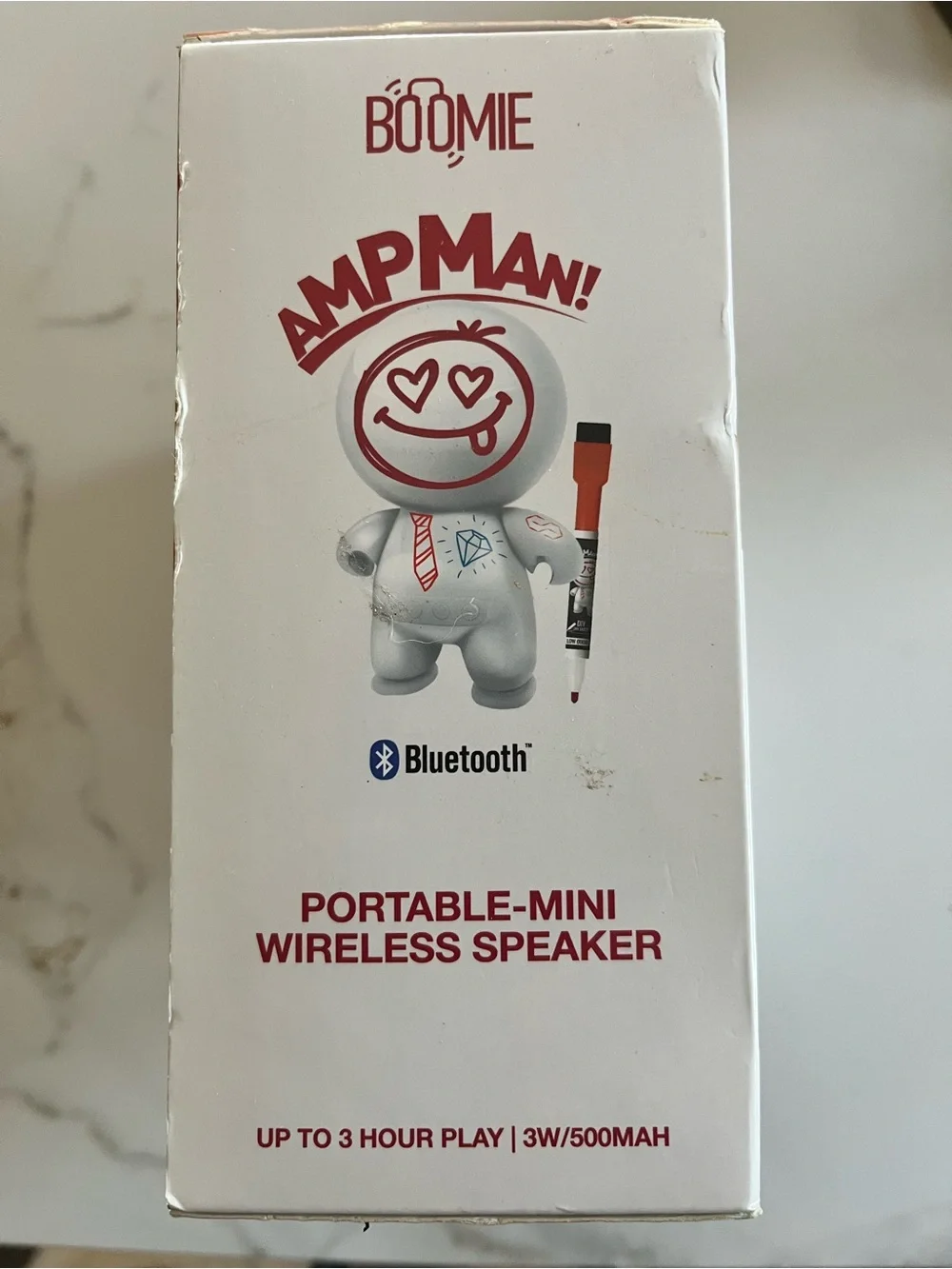 Ampman Portable Mini Wireless Speaker - White
